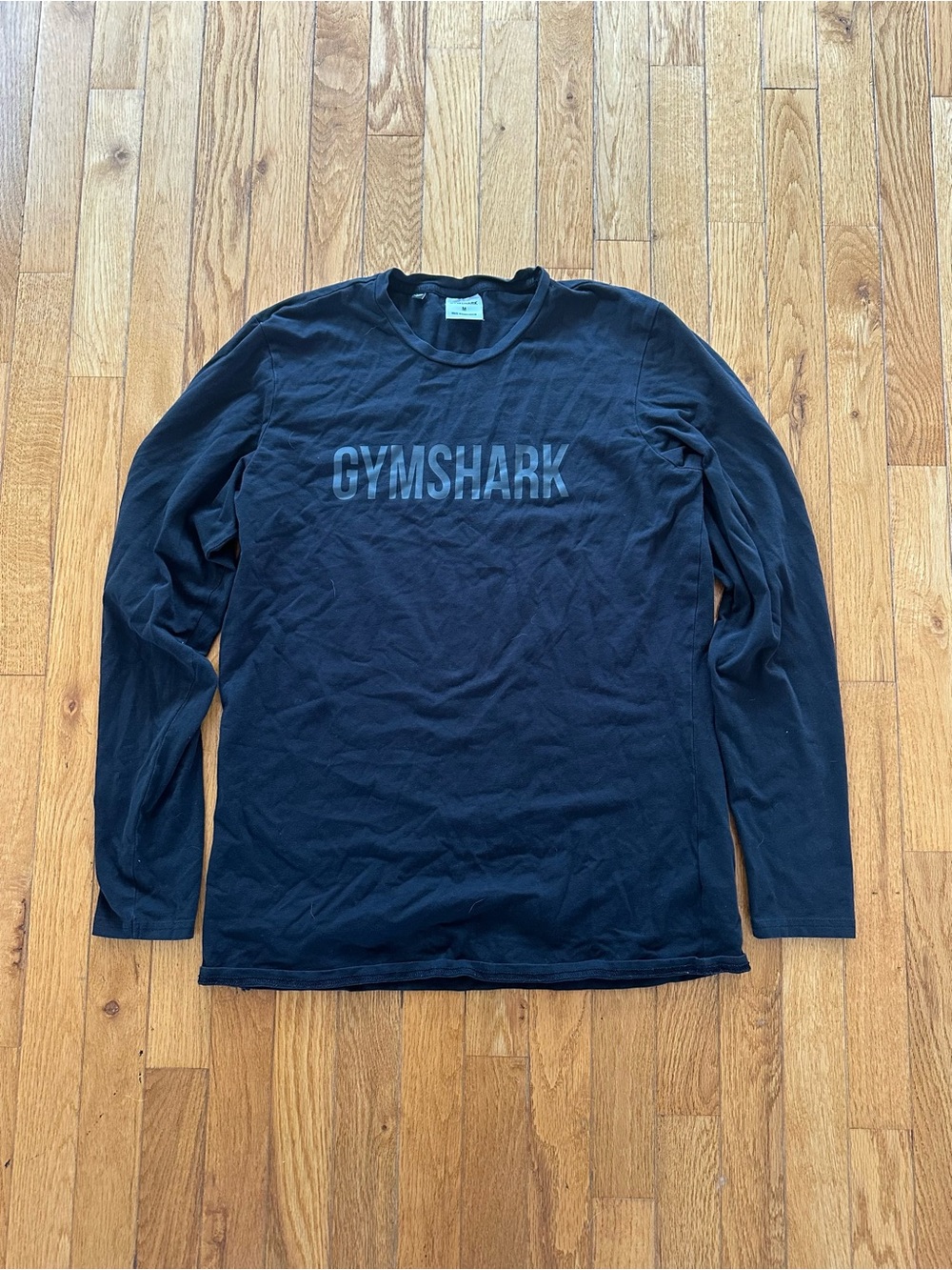 Gymshark Black Long Sleeve Logo Crew